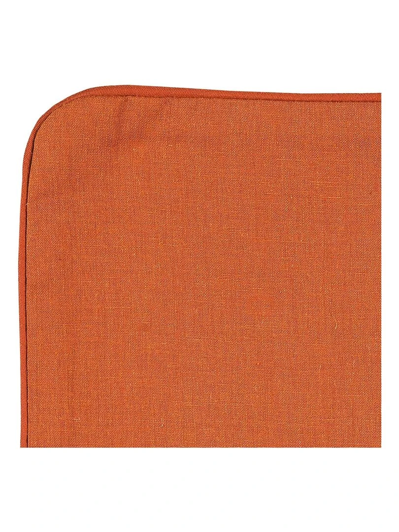 Housse de coussin en poly/lin Rouge cerise