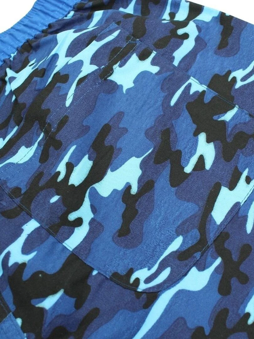 Nasa   Short De Bain homme imprimé logo   Bleu