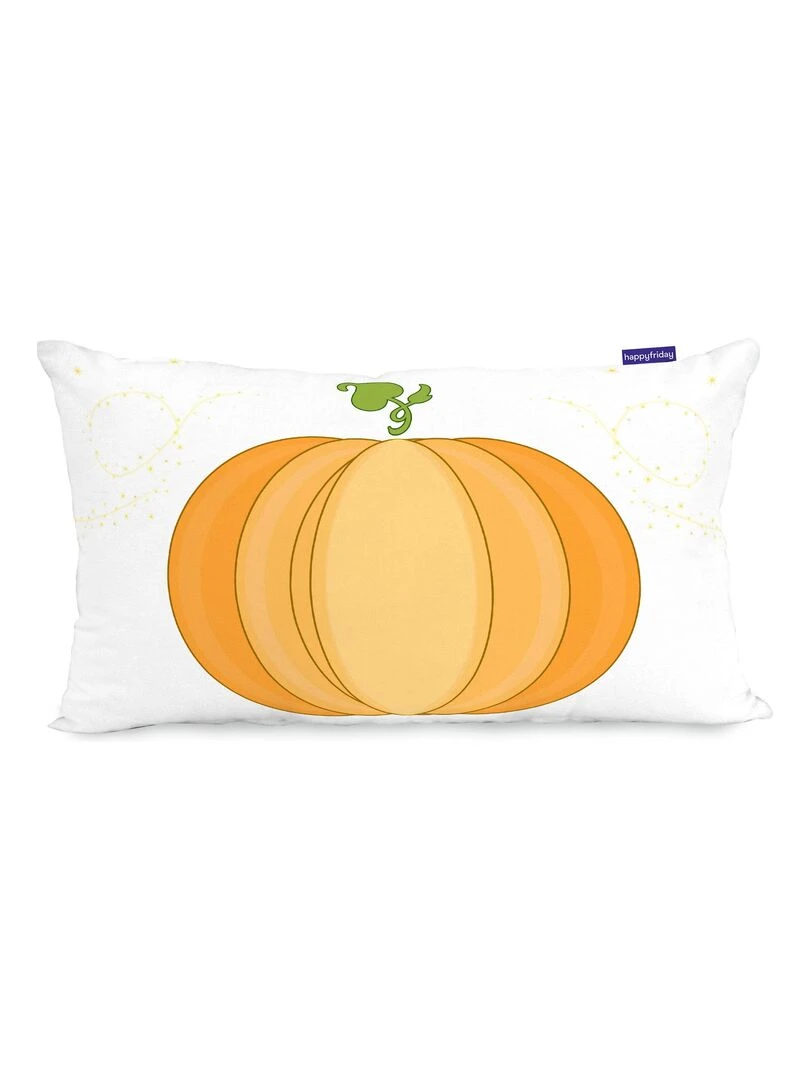 Housse de coussin Pumpkin "Happyfriday"   Blanc