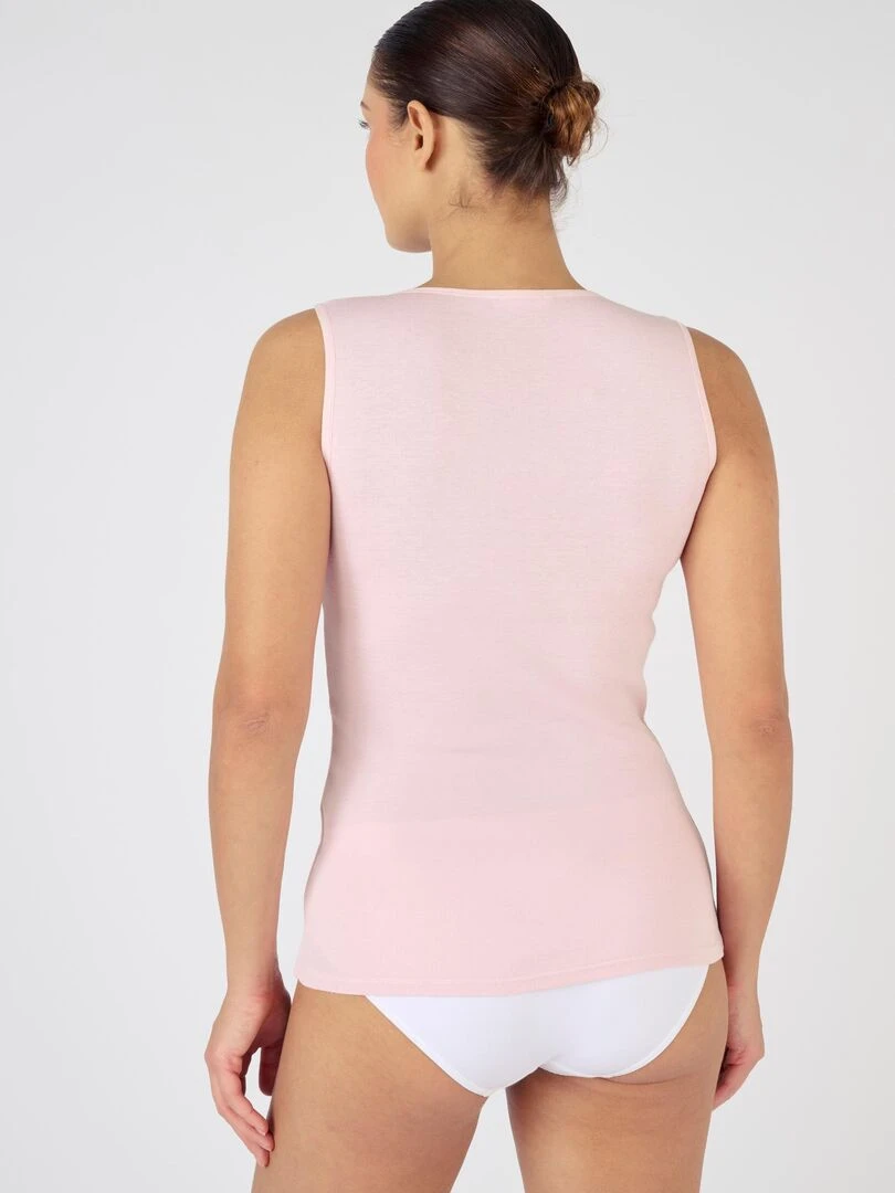 Débardeur fine côte Thermolactyl   Damart   Rose clair