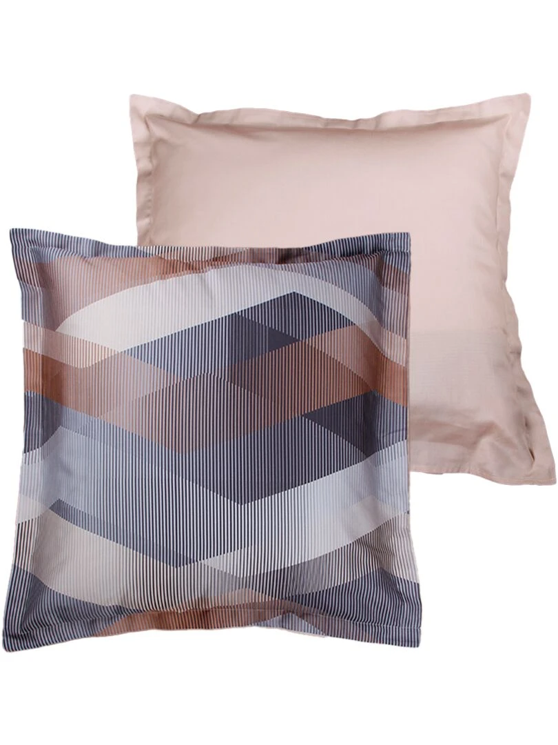 Lot de 2 Taies d'oreiller 50x70 cm satin de coton   Beige