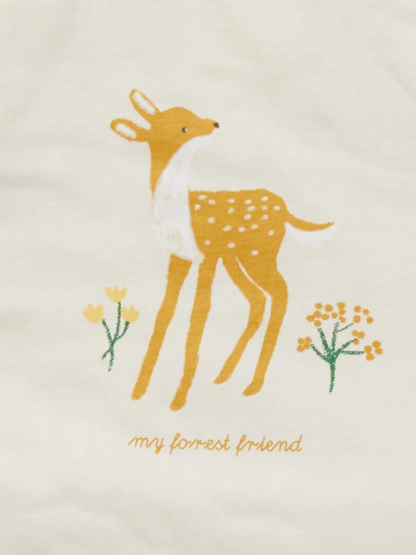 Gigoteuse en jersey manches amovibles   Ecru