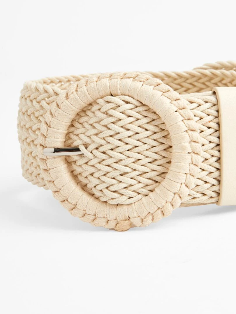 Ceinture large tressée Damart Blanc Ecru Blanc