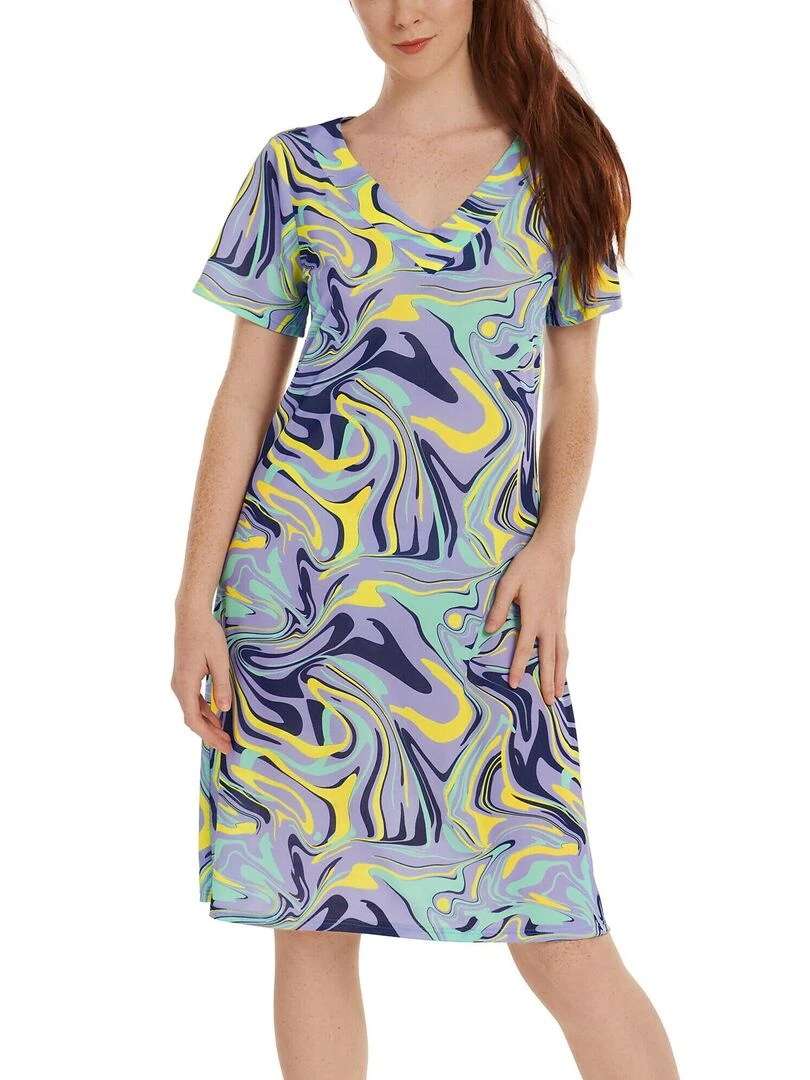 Robe estivale manches courtes Palma Violet