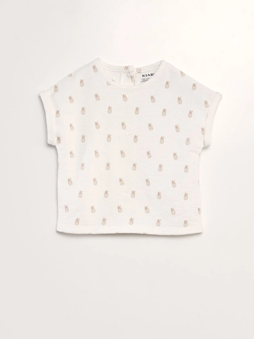 Ensemble t shirt + bloomer   2 pièces   Blanc