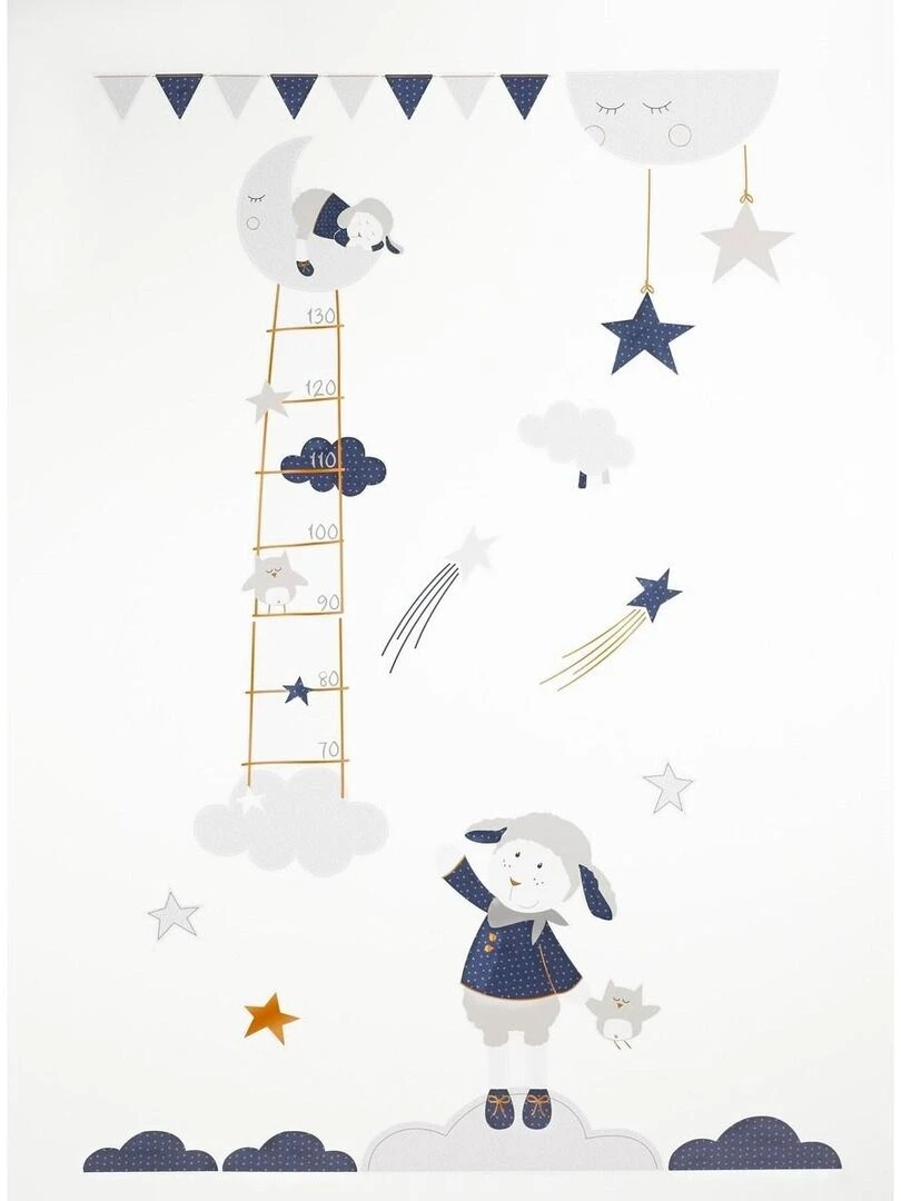 Stickers muraux Mouton 70x50cm en Papier blanc SAUTHON Blanc
