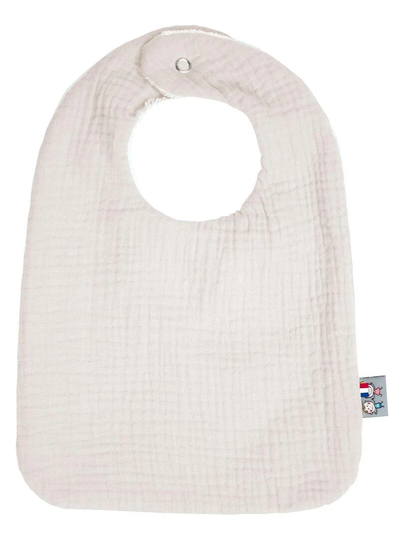 Bavoir en gaze de coton Jeanne Beige