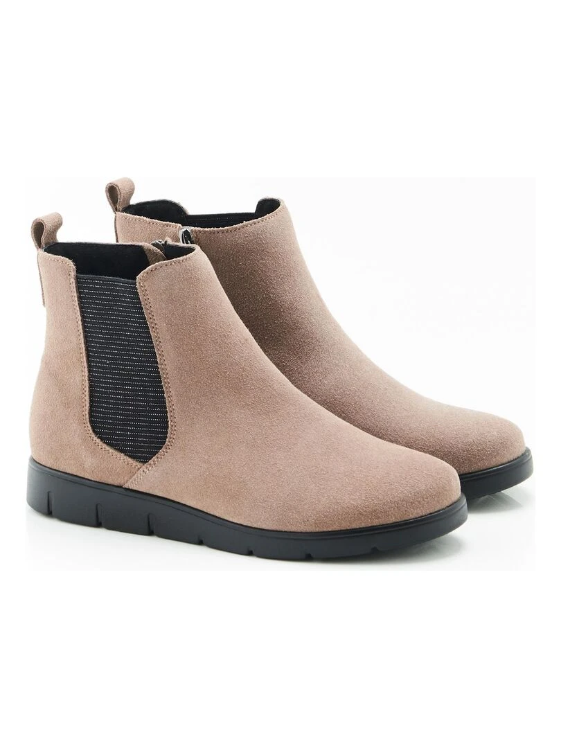 Boots chelsea brillantes Amortyl Damart Taupe