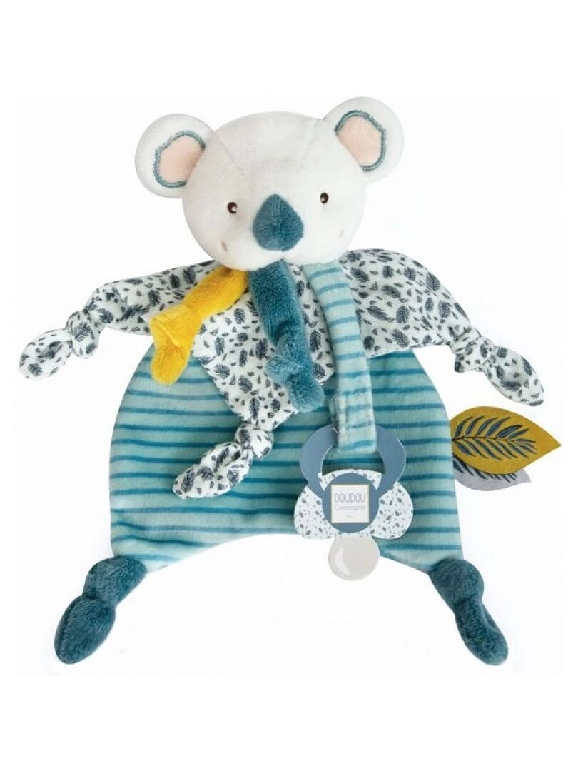 Coffret doudou attache sucette Yoca le koala (20 cm) Bleu