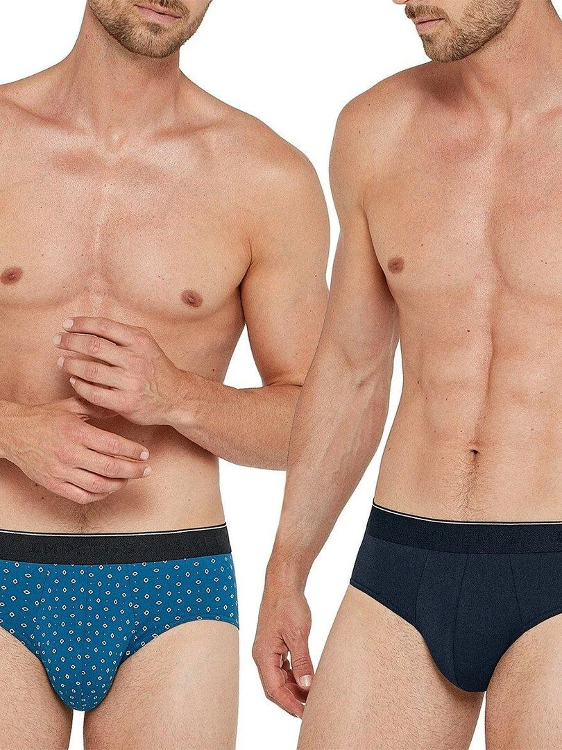 Pack 2 slips en coton Besar Bleu