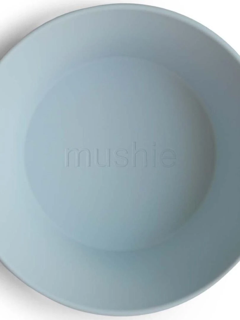 Lot de 2 bols ronds Mushie Powder Blue Mushie Bleu