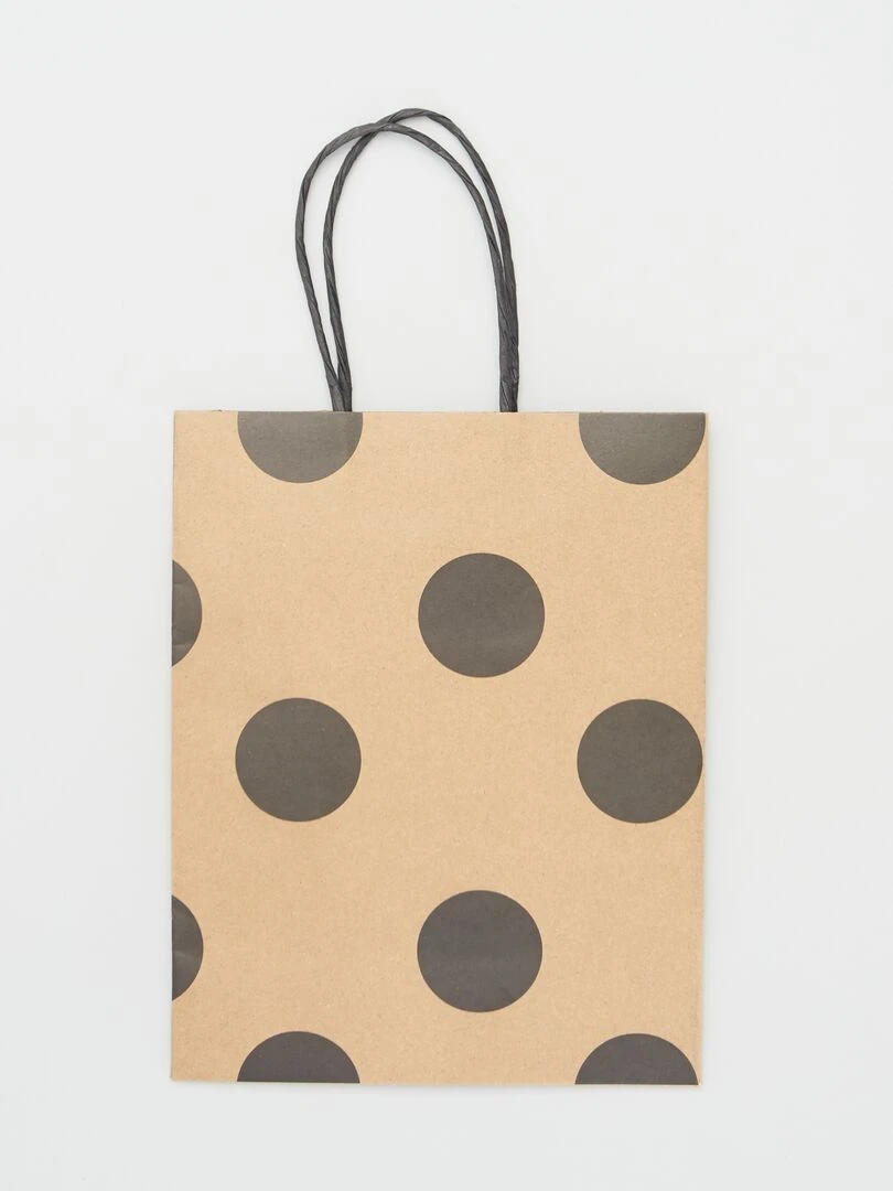 Sac cadeau imprimé   Beige noir