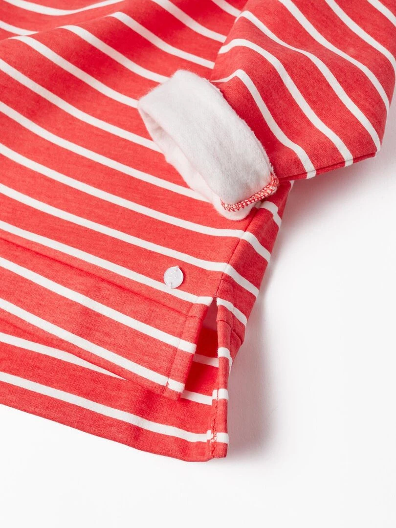 Sweat à rayures pour fille  SPRING BEGINS   Rose