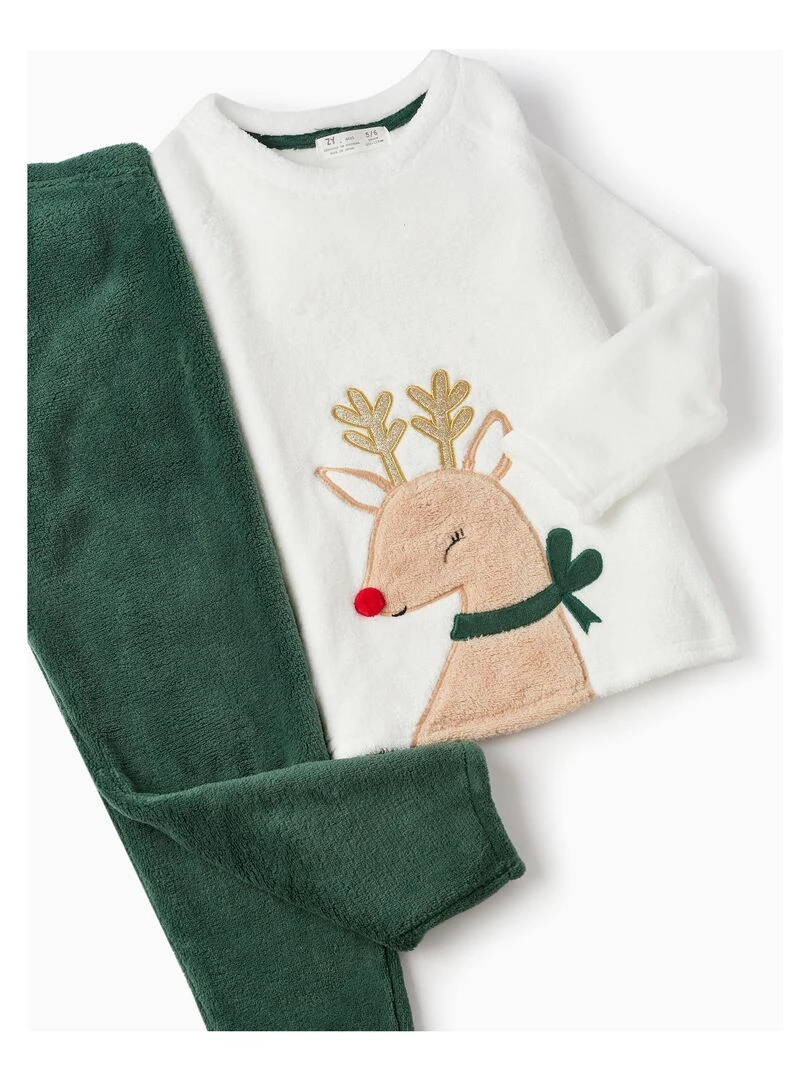 Pyjama avec Paillettes pour Fille 'Reindeer'   NOËL   Blanc