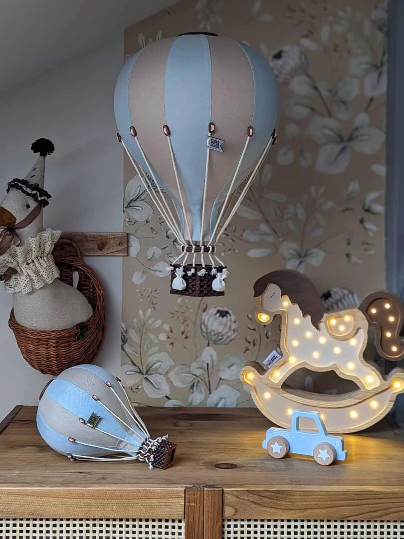 Montgolfière décorative Beige et bleu Beige