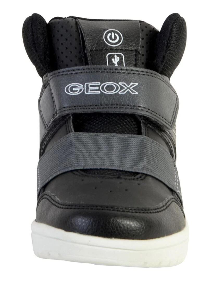 Basket Geox Enfant  J Xled BA   Noir