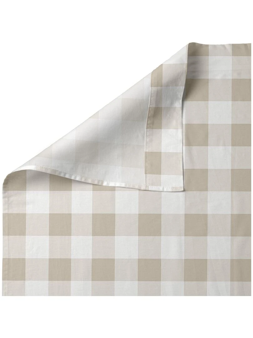 Parure de lit 2 pièces Vichy "Happyfriday"   Beige