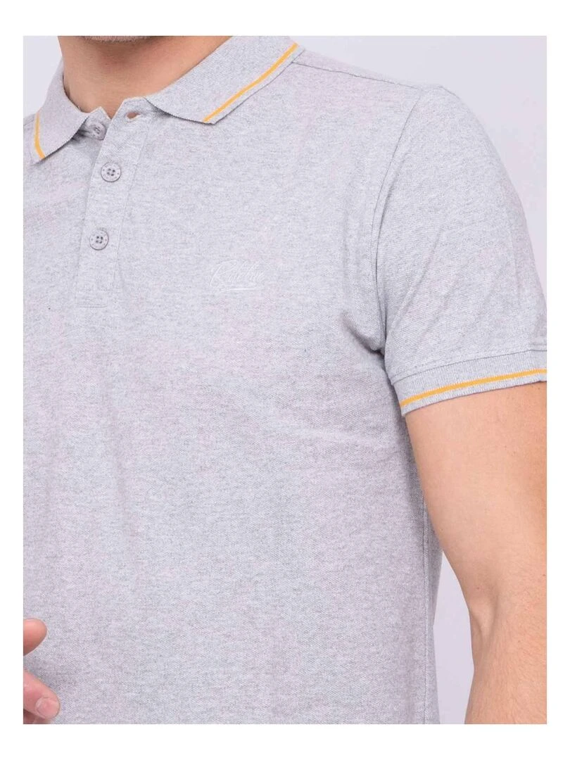 Polo pur coton POPULAR   Gris clair