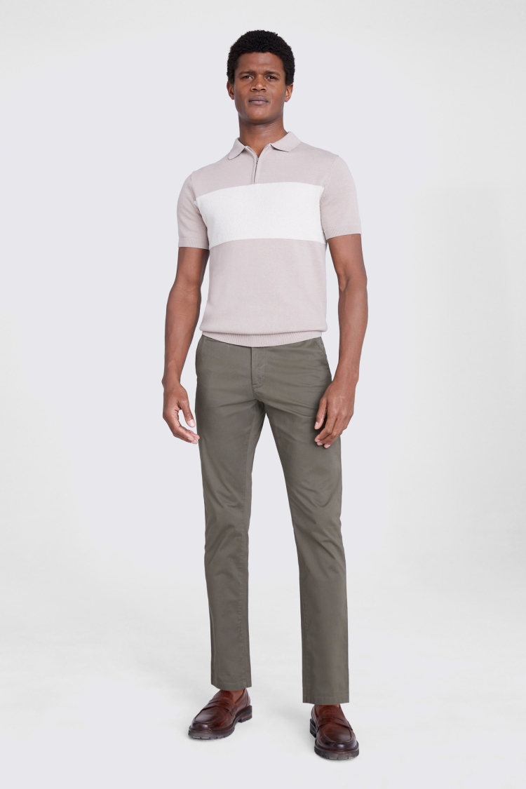 Regular Fit Blue Birdseye Trousers   Buy Online at Moss