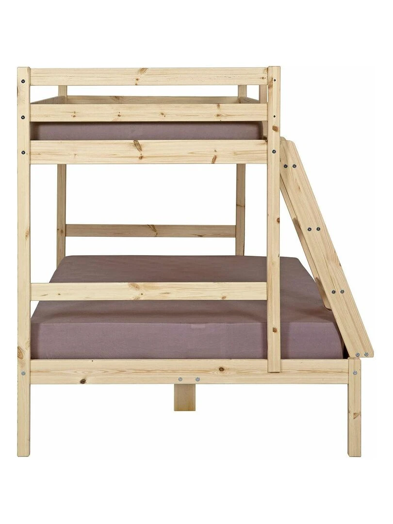 Pack lit superposé avec 2 matelas Julian   AKITEN RETAIL   Marron