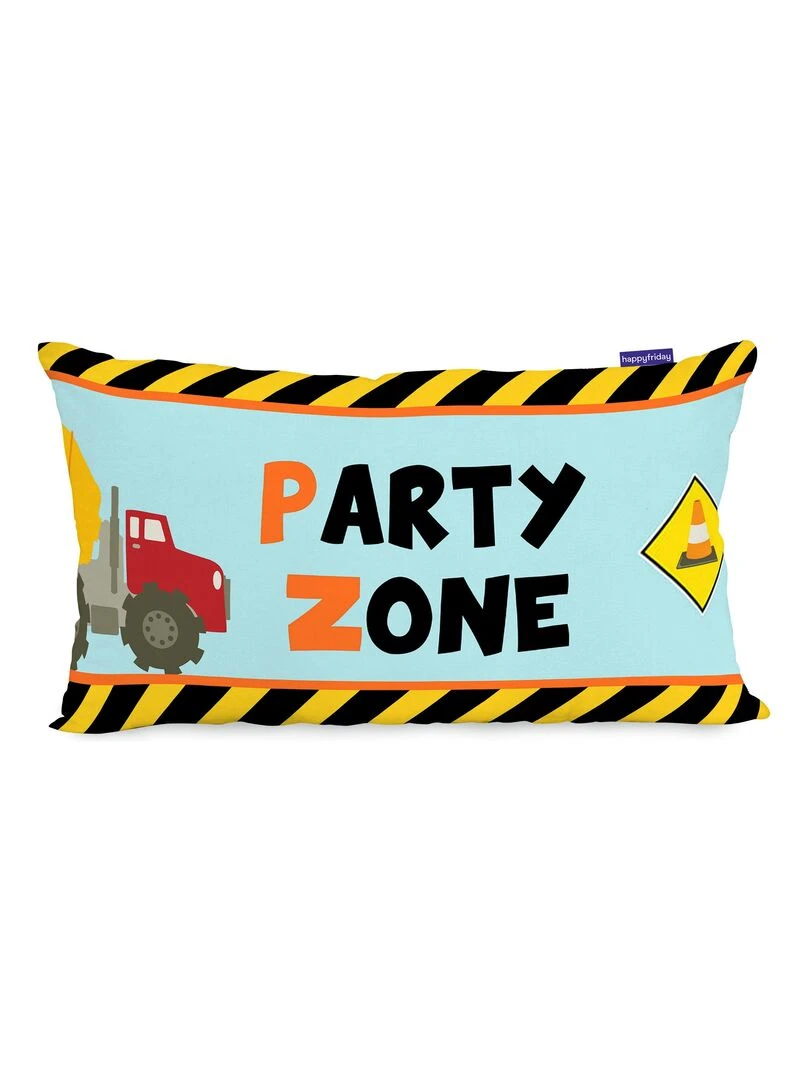 Housse de coussin Machinery "Happyfriday"   Blanc