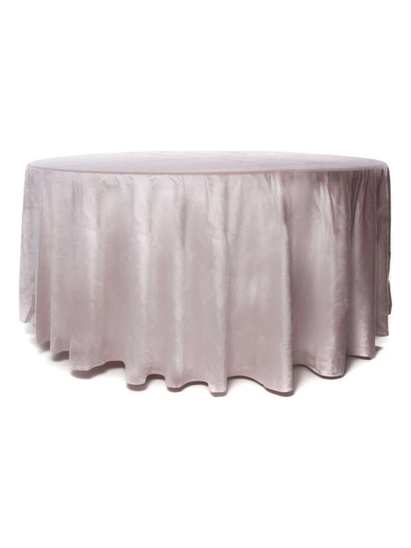 Grande Nappe ronde en velours Rose