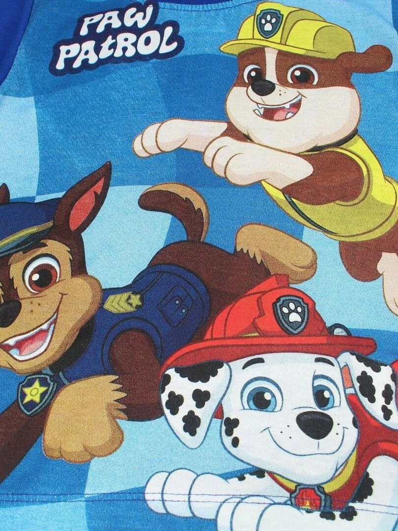 Paw Patrol   Ensemble ​​T shirt short garçon Imprimé La Pat' Patrouille   Bleu