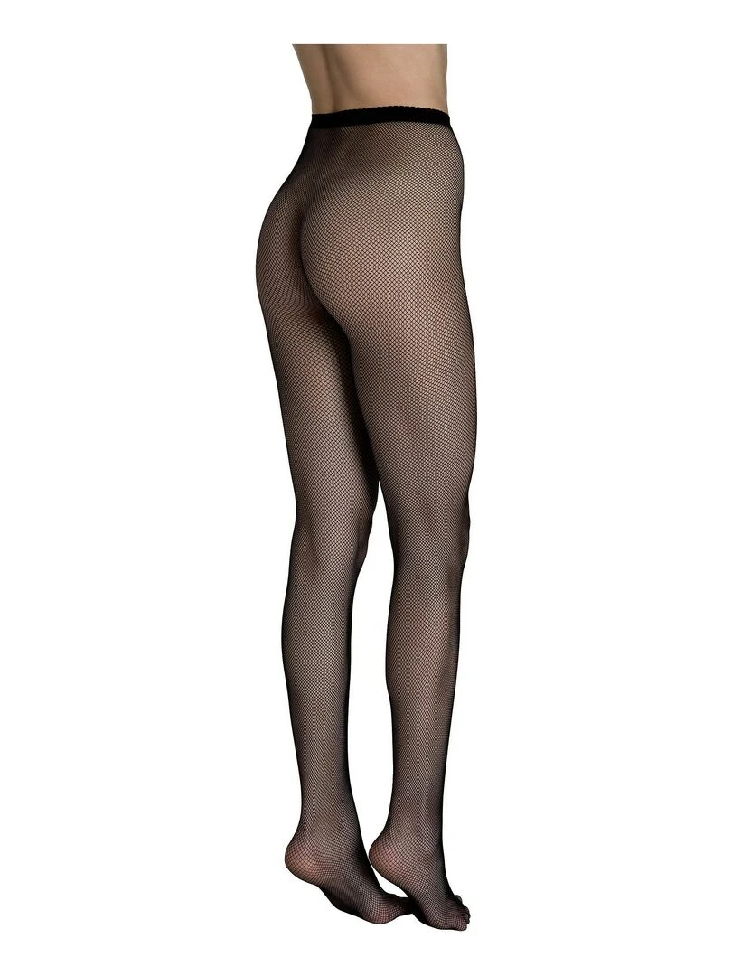 Collants en résille sans coutures Fashion Net noir   Noir