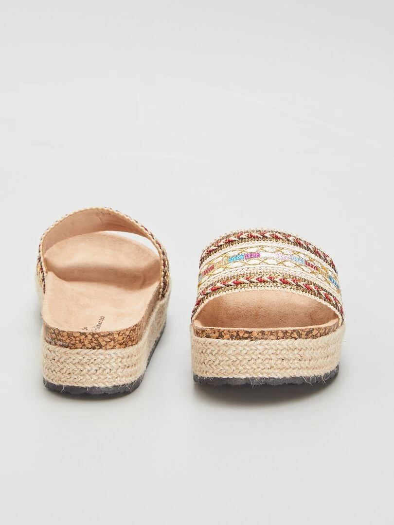 Sandales semelles épaisses   Beige