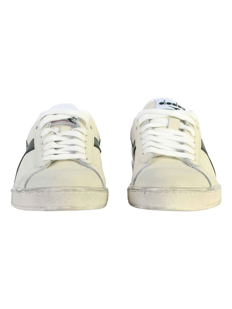 Basket Cuir Diadora Game L Low Waxed Unisex   Blanc