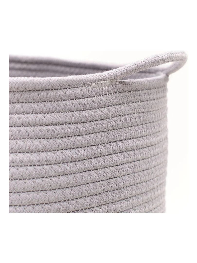 Panier long tressé 'LA FACTORY' 'TODAY' Gris clair
