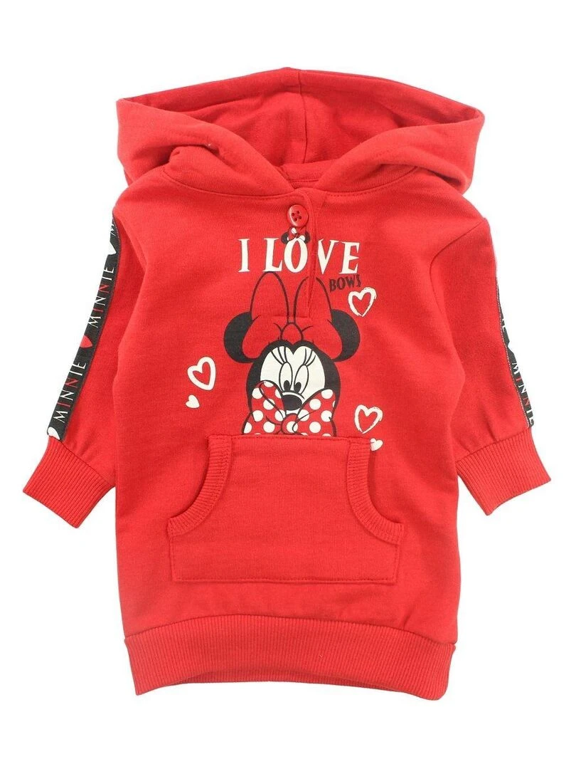Disney Robe bébé fille imprimé Minnie en coton Rouge