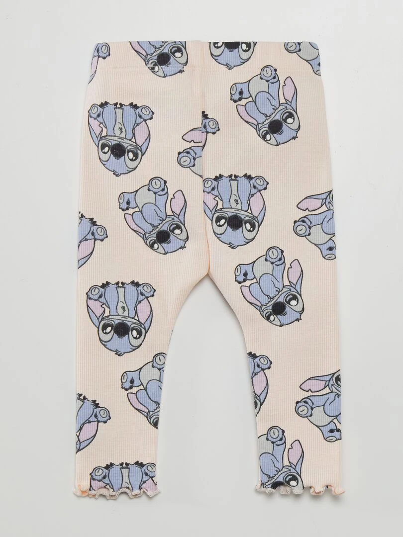 Legging côtelé 'Stitch'   Rose