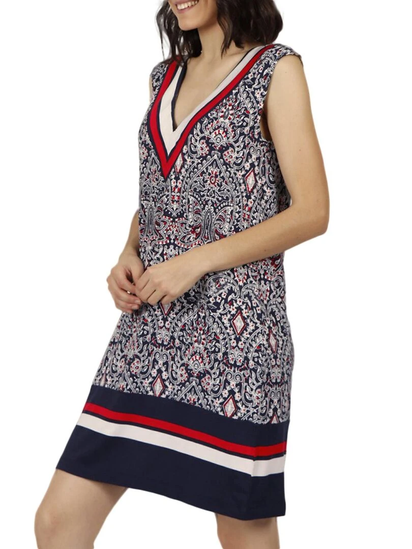 Robe estivale sans manches Navy Style   Bleu marine