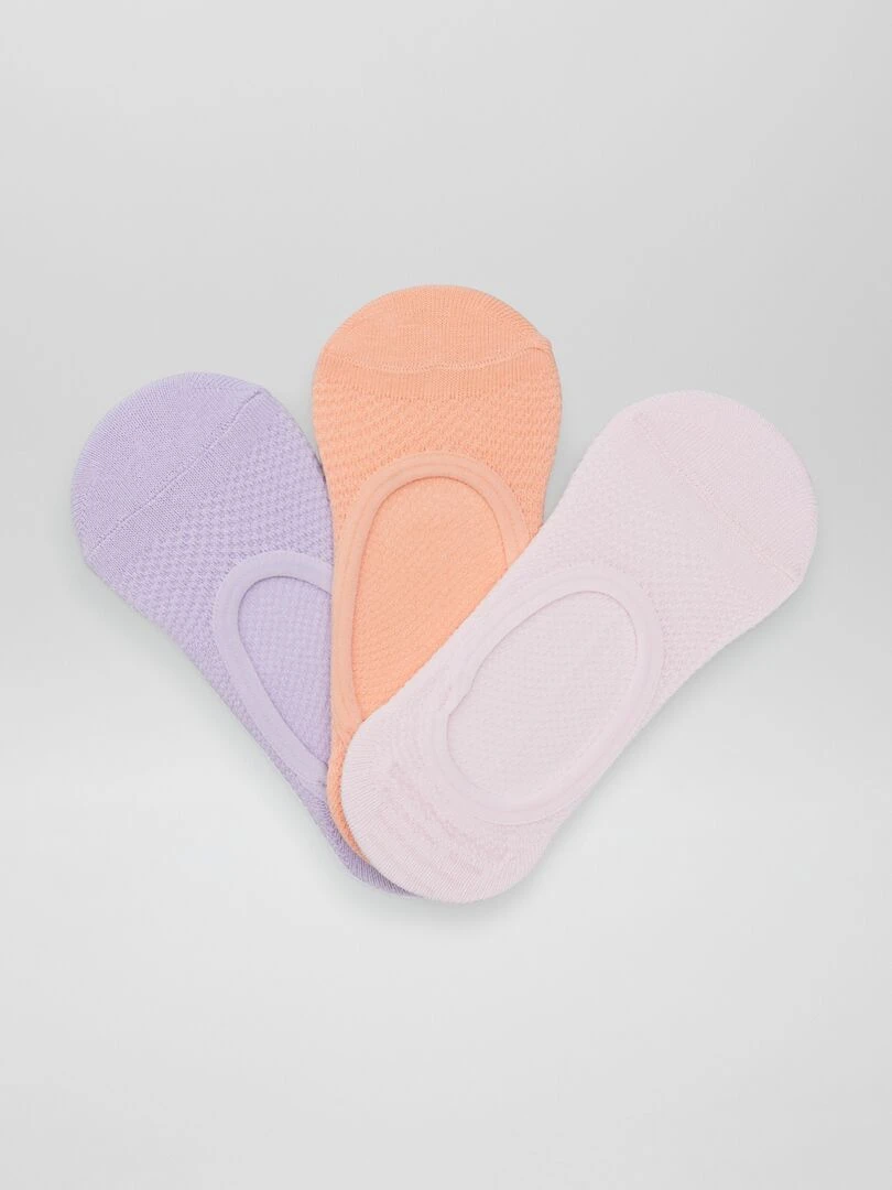 Lot de 3 socquettes Rose