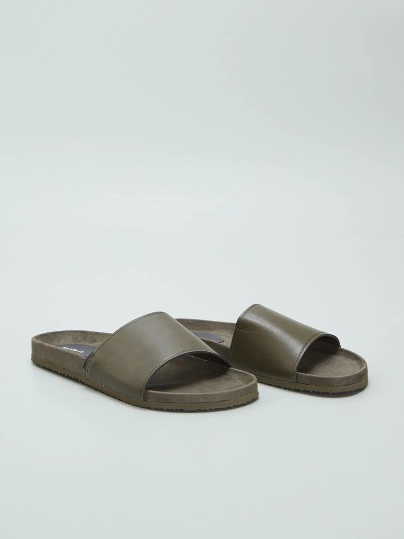 Chaussons mules Kaki