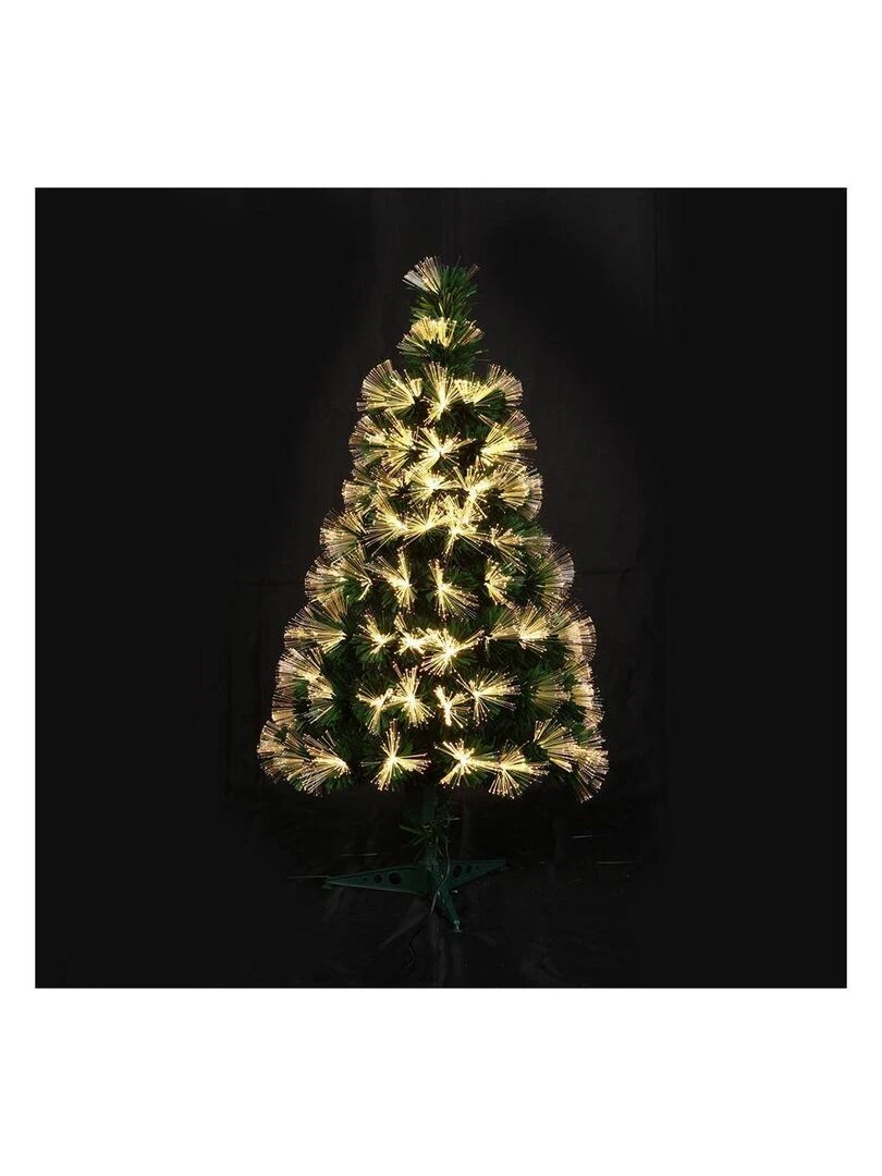 Sapin de Noel Las Vegas Fleurs Blanc Fibre Optique H90 secteur Blanc