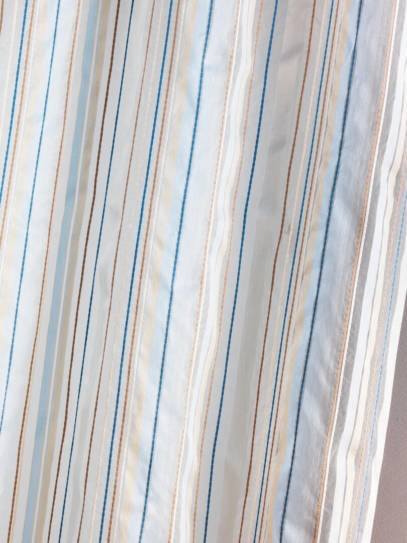 Voilage en organza à rayures Bleu