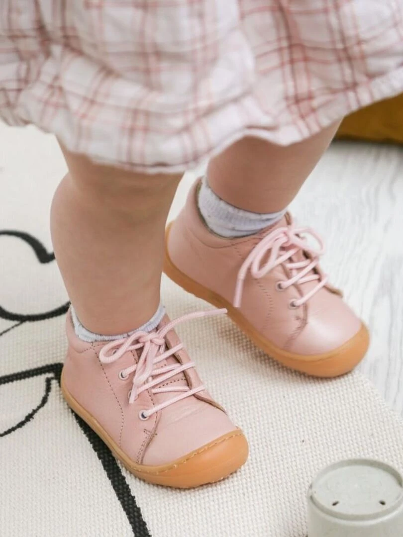 Chaussures premiers pas cuir Primmy   Rose