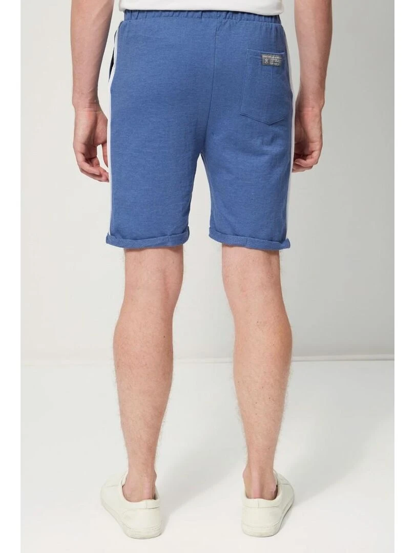 Nasa   Bermuda homme imprimé logo en coton   Bleu