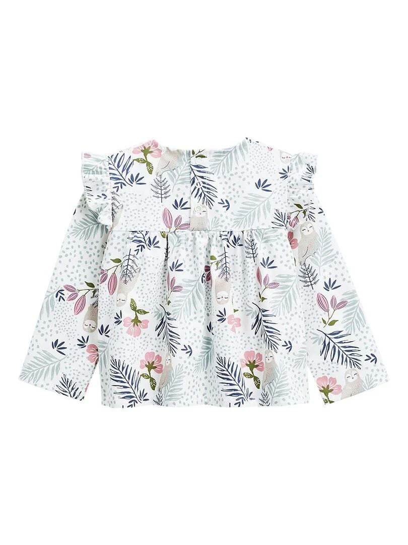 Ensemble bébé blouse et pantalon en molleton Naya   Bleu