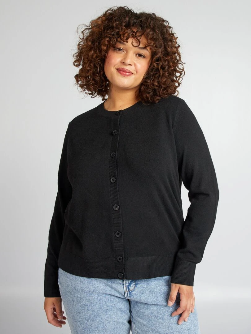 Gilet en maille fine   noir