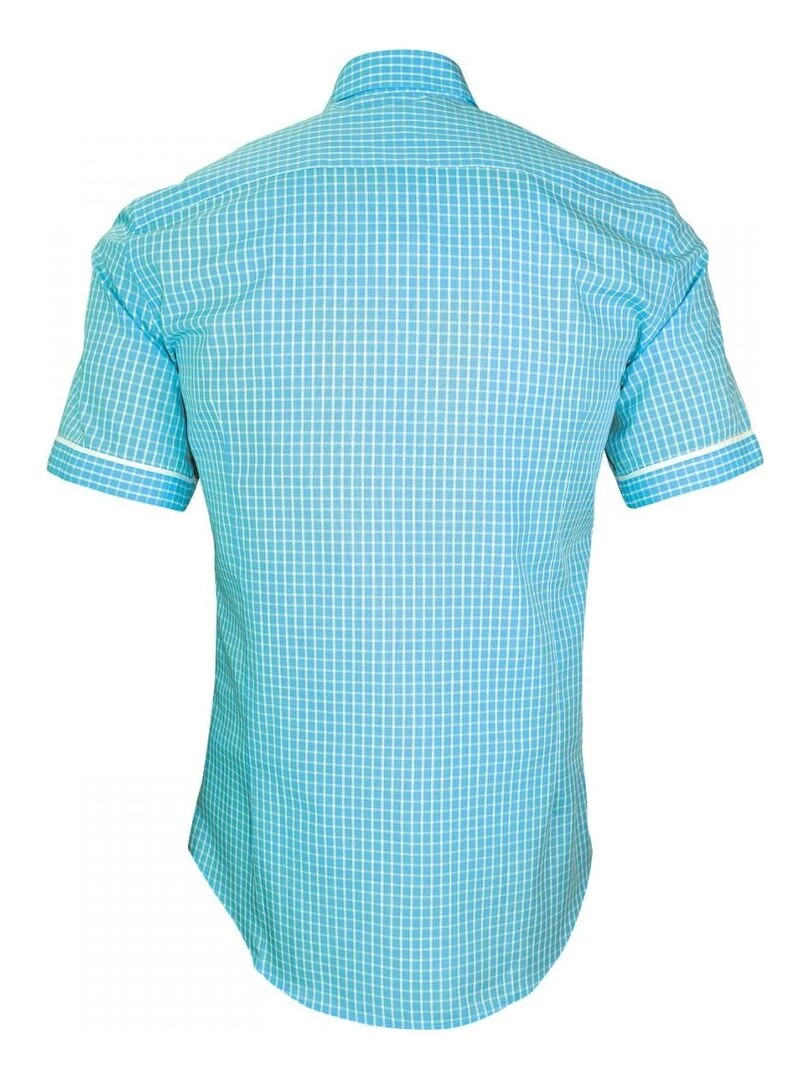 Chemisette vichy DIXON Bleu turquoise