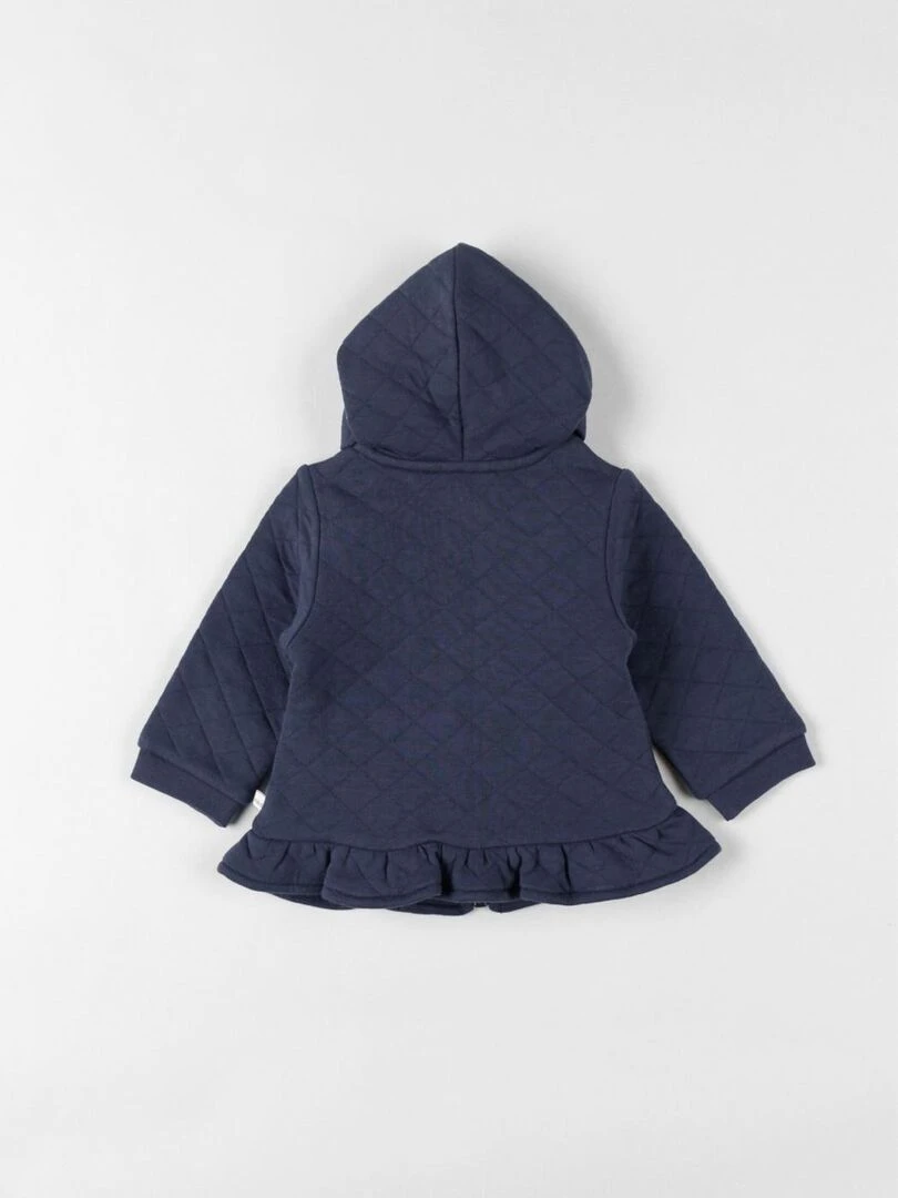 Veste à capuche zippée matelassée Noukie's Bleu