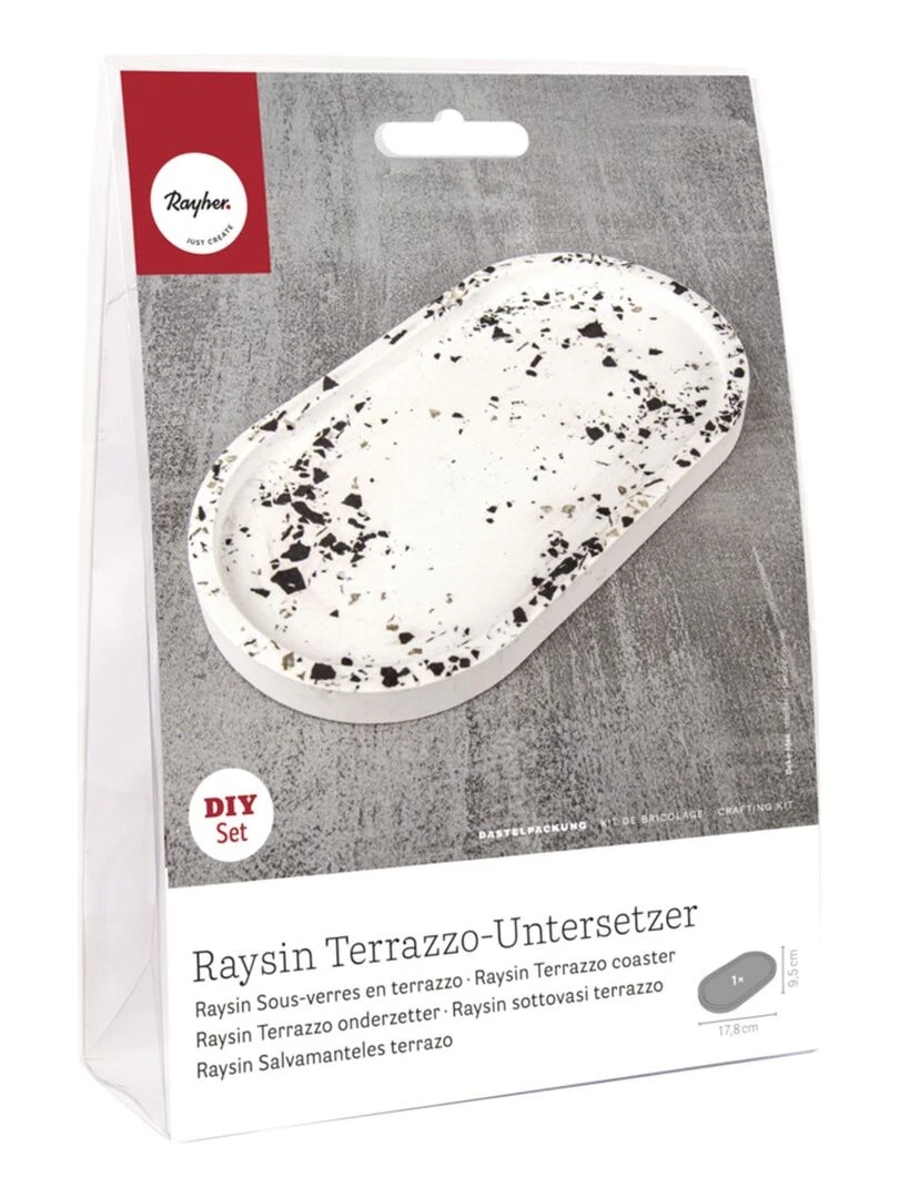 Kit de création mini plateau en résine terrazzo N/A