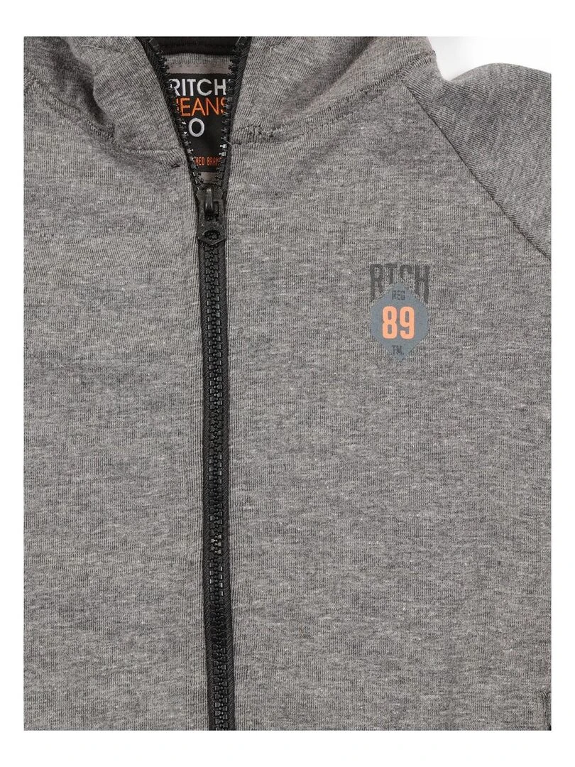 SWEAT ZIPPE CAPUCHE WIPACK BOY Gris
