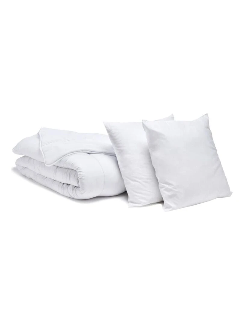 Les Ateliers du Nord Pack Couette Légère Anti transpiration + oreillers Blanc