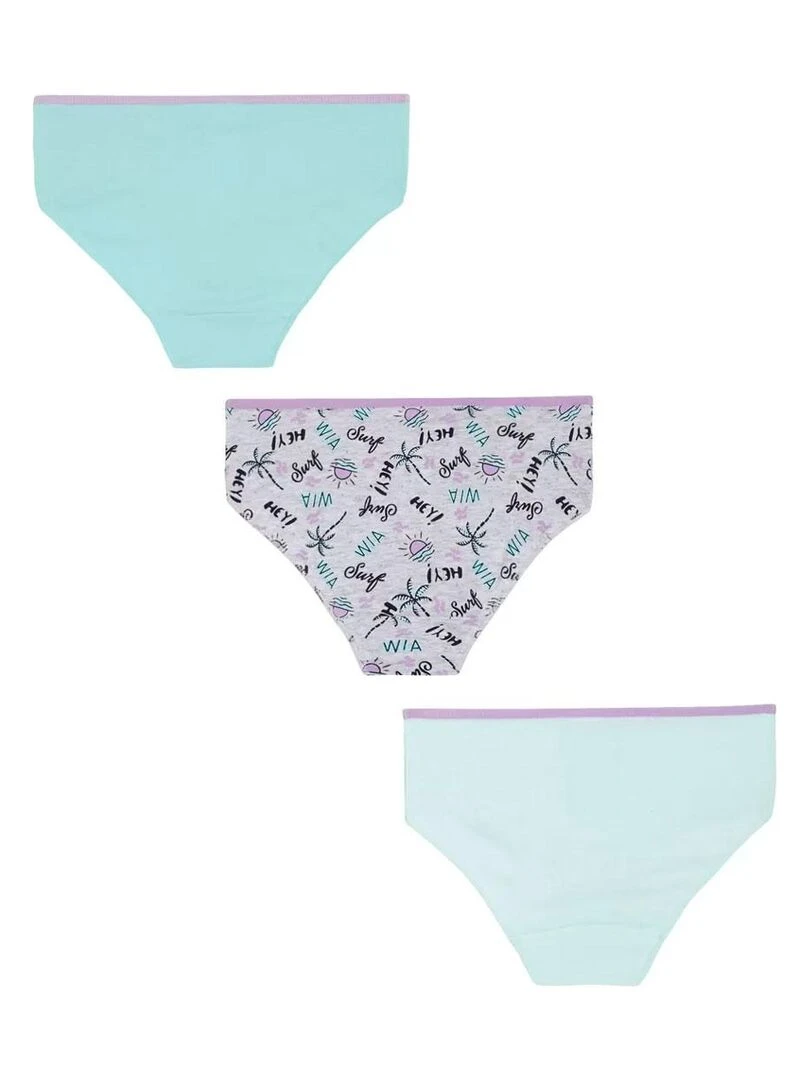 Lot de 3 culottes fille Playa Bleu