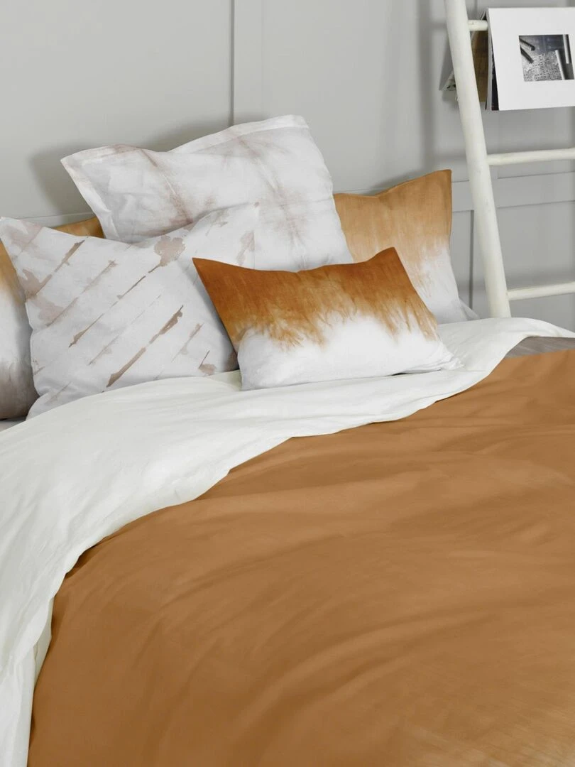 Housse de coussin Tie dye "Happyfriday"   Blanc