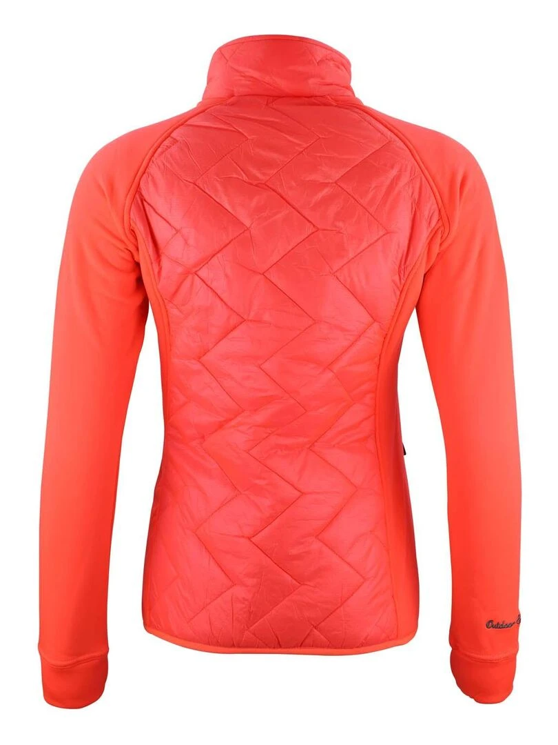 Blouson polarshell bimatière femme ACER Orange corail